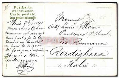 Dwa lisy — w ogrodzie — wydawca H. Mittelklinger — Rewers