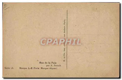 Mulher deitada em cama — ilustração Art déco — editor R. et Cie, Paris, série 18 — Verso