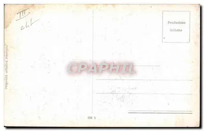 Um casal abraçado — cena romântica — Produção italiana, n° 184 5 — Verso