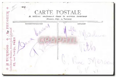 Jovem mulher carregando um cesto de flores — editor M.J. — Paris, 1905 — Verso