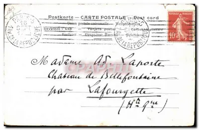 Молодая женщина у края воды — Коллекция JOB — Календарь 1898, Д. Hernandez — Оборотная сторона