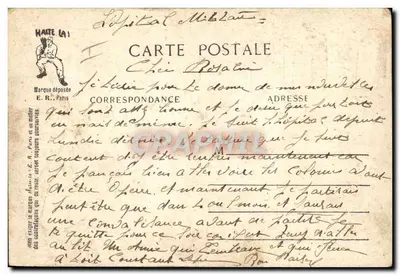 O Dia do Soldado — Meia-Noite - O Descanso — E.R. Paris, N° 15.108 — Verso