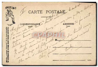 Cenas Militares — HALTE-LÀ! — E.R. (modelo depositado) — Verso