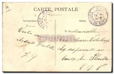Mãe Porhoët — retrato em sua juventude — Coleção E. Hamonic n°2152 — Verso