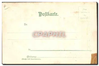 Bilhete postal antigo Família real — Verso