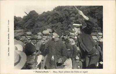Park Poilu — Ripol łowi Poilus z cygarem — Mezy, wydawca V. Lavaz