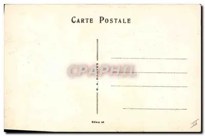 Homem com chifres de cervo — Dos Vert — G.A. NANTES, Série M, n°11 — Verso