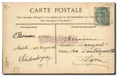 Lyon — Samochód z kozłami, plac Bellecour — L.V.&C. n°1 — Rewers