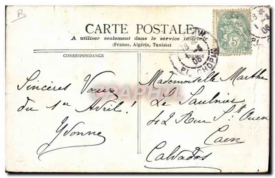 Carro tirado por una vaca — París — Staerck, París — Reverso