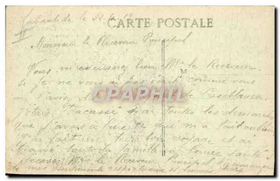 Doukkala — Navio francês da Cie N. Paquet, correio do Marrocos — Verso