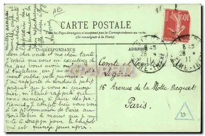 Dieppe — O Paquebote "Dieppe" — LL — Verso