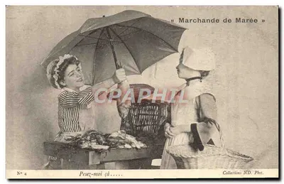 Vendedora de mariscos — cena de mercado — Coleções ND. Fot. n°4