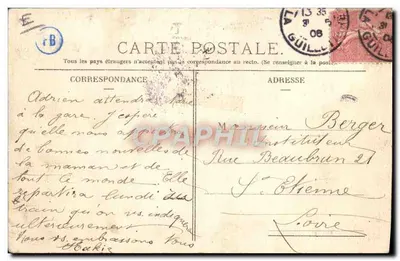LYON — Piazza Bellecour — La Voiture des Chèvres — P. Martel, editore, Lyon — Verso