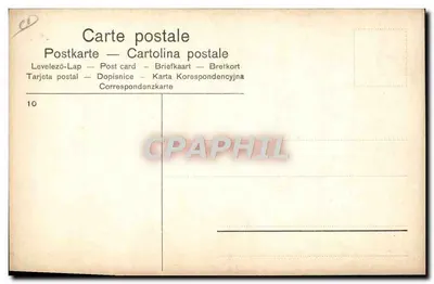 Cena de aldeia alpina — pessoas com trajes tradicionais com cabras — n° 10 — Verso