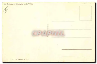 Zamek Monnetier i Dolina — Wydawca C.E.L.A. Genewa S. 30/1 — Rewers
