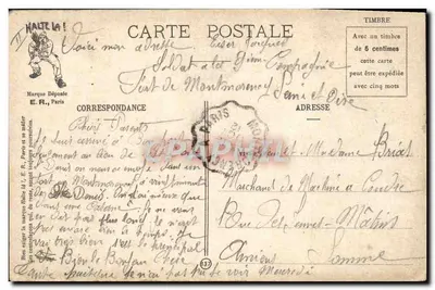 Expressões militares — Ser de quarto — E.R. Paris, N° 389 — Verso