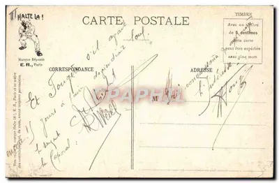Cenas militares — E.R., Paris — Modelo depositado n° 14877 — Verso