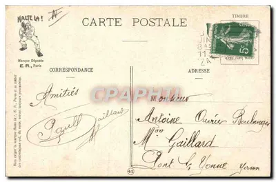 Banquet de l'Enterrement — Hommes de la Classe 19 — E.R. PARIS — Achterkant