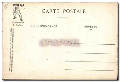 O dia do soldado — Meio-dia — Na sala de refeições — E.R. Paris, modelo depositado n° 15 108 — Verso