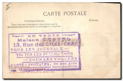 Zbieranie glicyn — scena ogrodowa — wydawca Le Petit Parisien — Rewers