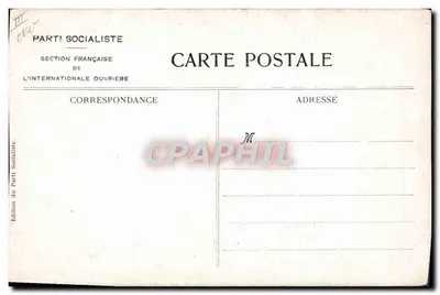 Antika kartpostal Edouard Vaillant — Arka yüz