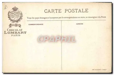 De President van de Republiek in Alfortville — inauguratie — Chocolat Lombart, Parijs, n° HB — Achterkant