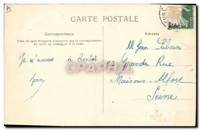 L'Auvergne — Attelage Auvergnat — editor J. Duvigneau, n° 80 — Verso
