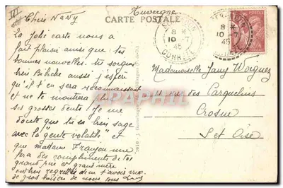 L'Auvergne — Tração rural — G. J. O. — Verso