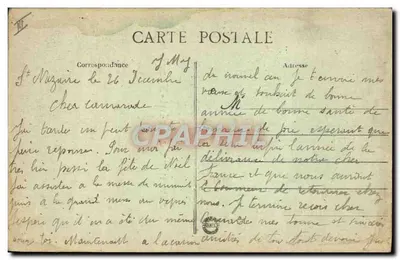 Menina com traje tradicional — Lembrança de Saint-Nazaire — Coleção Delavenau-Joublier, n°1108 — Verso