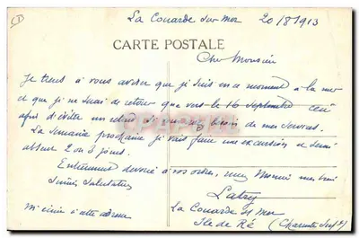 Wyspa Ré — Dwie w spodniach — R. Bonton, Sainte-Marie-de-Ré — Rewers