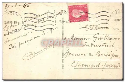 Dwa osiołki w parku w Vichy — Wspomnienia — LL 90 VICHY — Rewers
