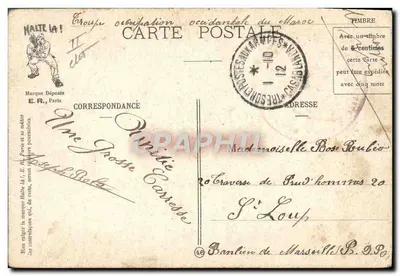 Autobus della Classe — Caricatura satirica — E.R., Parigi, Modello depositato n°18 — Verso