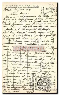Dzień żołnierza — 4 godziny wieczorem — w sali odpoczynku — E.R. Paris, Zarejestrowany model nr 15108 — Rewers