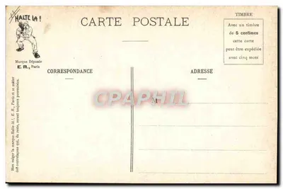 No enchimento das esteiras — Cenas Militares — E.R. Paris, n° 14.877 — Verso