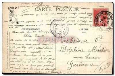 Divertindo-se na cantina — CENÁRIOS MILITARES — E.R., Paris — Modelo depositado N° 15381 — Verso