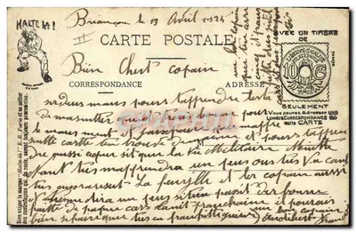 La Saint Prêt — militaire tekening — Haltel ! E.R. Paris (afgeleide model) — Achterkant