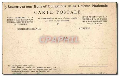 Soldato in azione — Slogan patriottico — Editore: Devambez, Parigi, N° 00 — Verso