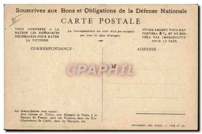 Soldado em ação — Slogan patriótico — Devambez, Imp. Paris, Visé N° 90 — Verso