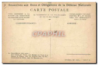 Soldado entusiasmado — On les aura ! — Devambes, Imp. Paris — Viré N° 90 — Verso