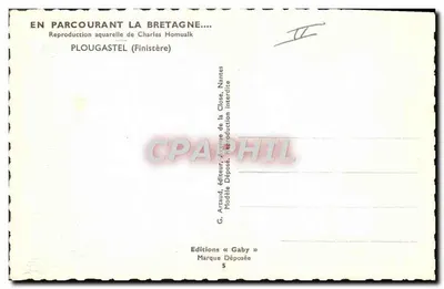 Scena życia bretońskiego — PLOUGASTEL (Finistère) — Wydawnictwo « Gaby » — Rewers