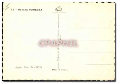 Rosana Podesta — retrato — Foto SAM-LEVIN, n°38 — Verso