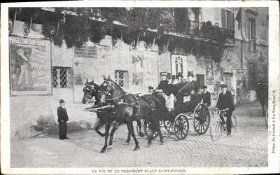 Kral ve Başkan — Saint-Pierre Meydanı — «Le Sans-Souci» gazetesinin ödüllü kartı