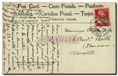 M. Clémenceau, President van het Franse Raad, in een Zuid-Duitse dorps — Antieke ansichtkaart uitgegeven door Éditions Lévy — Achterkant
