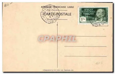 Brazzaville (A.E.F.) — Arrivo del Generale de GAULLE nella capitale della FRANCIA LIBERA — 24 Ottobre 1940 — Verso
