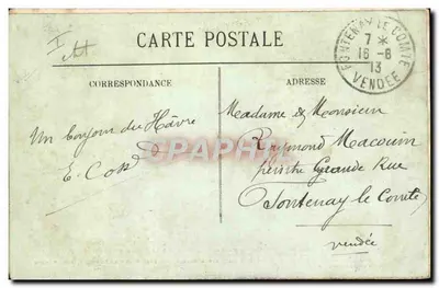 Le Paquebot Transatlantique France — vue de bord — Collection Delaveau, St-Nazaire — Verso