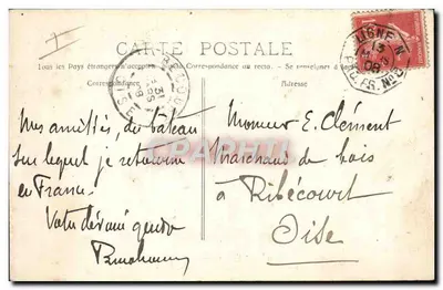 Pasażerka "Ernest-Simons" — Linia Indii, Cochinchina, Siam, Tonkin, Chiny i Japonia — H. Grimaud - Marsylia — Rewers