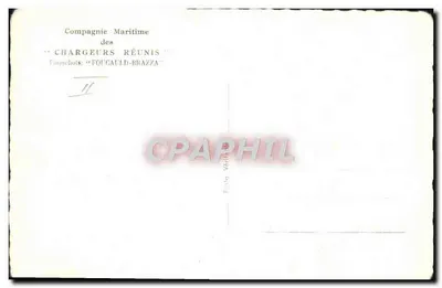 Navio de passageiros Foucauld-Brazza — Compagnie Maritime des Chargeurs Réunis — Verso