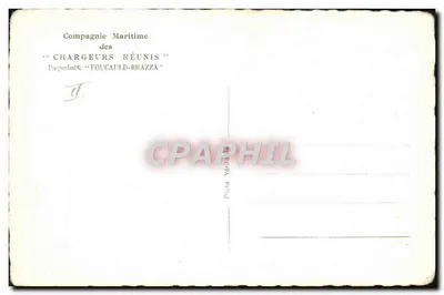 Paquebote Foucauld-Brazza — Companhia Marítima dos Chargeurs Réunis — Verso