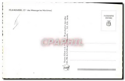 Navio de carga — vista de perfil — FÉLIX-ROUSSEL (Cie des Messageries Maritimes) — Verso