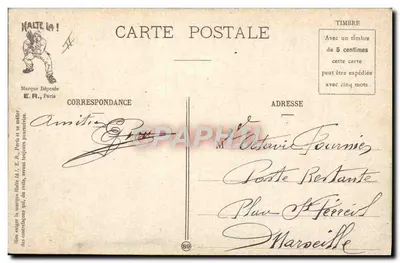 Ćwiczenia wstępne — Życie Wojskowe — E.R., Paryż - Model n° 1487 — Rewers